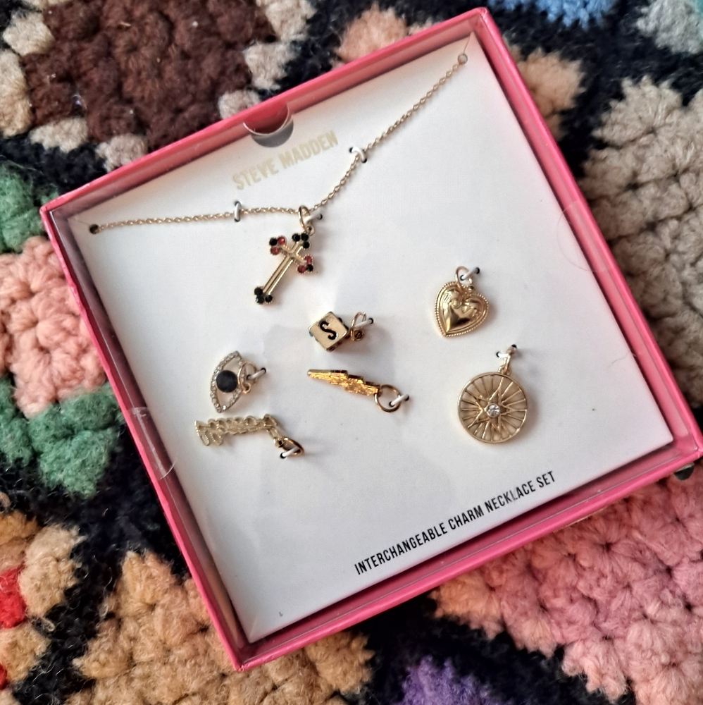 Steve Madden interchangeable charm necklace